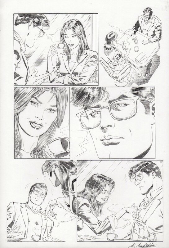 Claudio Castellini, LOIS LANE & CLARK KENT. - Planche originale