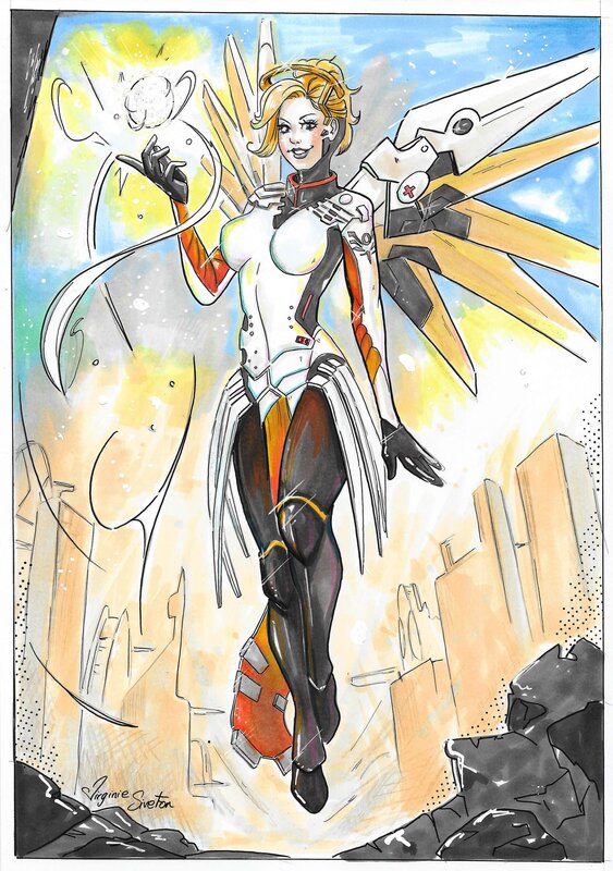 Mercy (Overwatch) by Virginie Siveton - Original Illustration