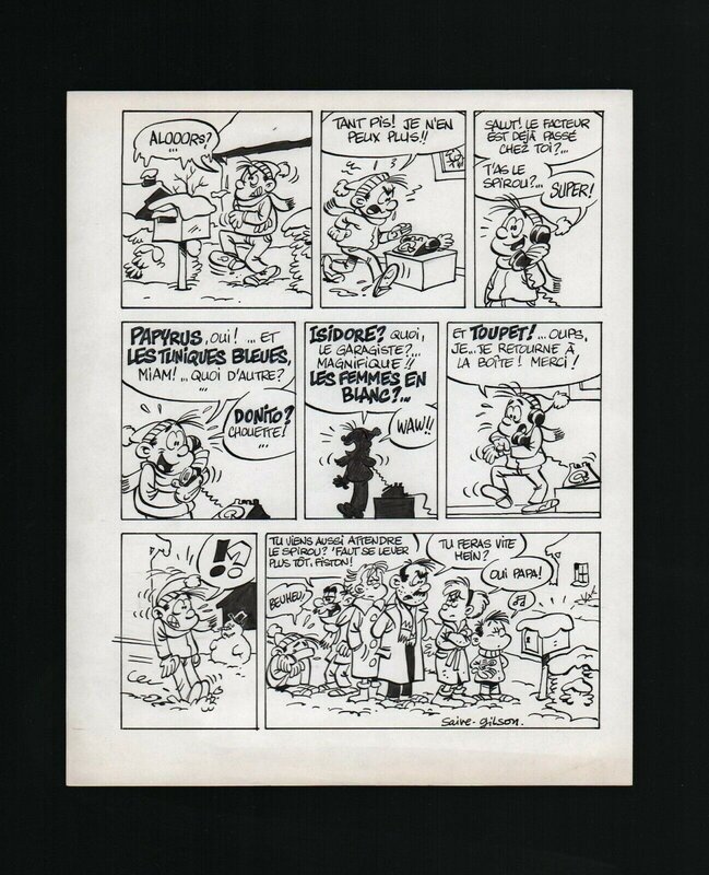 Olivier Saive, François Gilson, Sommaire du beau Journal de Spirou, circa 1993. - Comic Strip