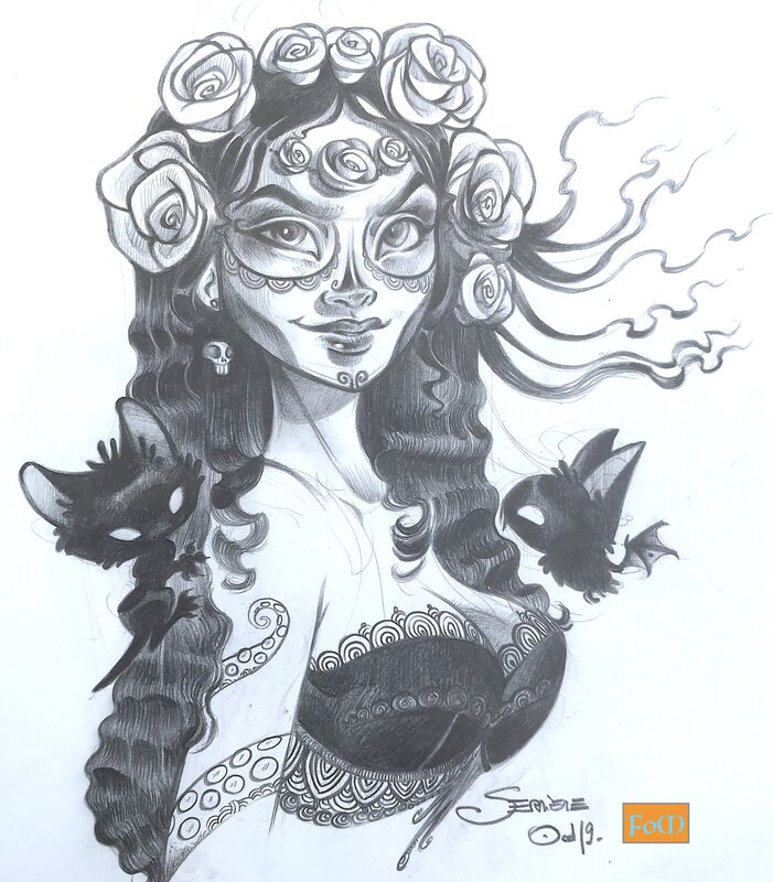 Catrina by Ood Serrière - Original Illustration