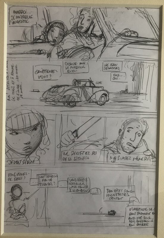 Bruno Le Floc'h, Crayonné page 19 Sait germain puis rouler vers l’ouest - Original art