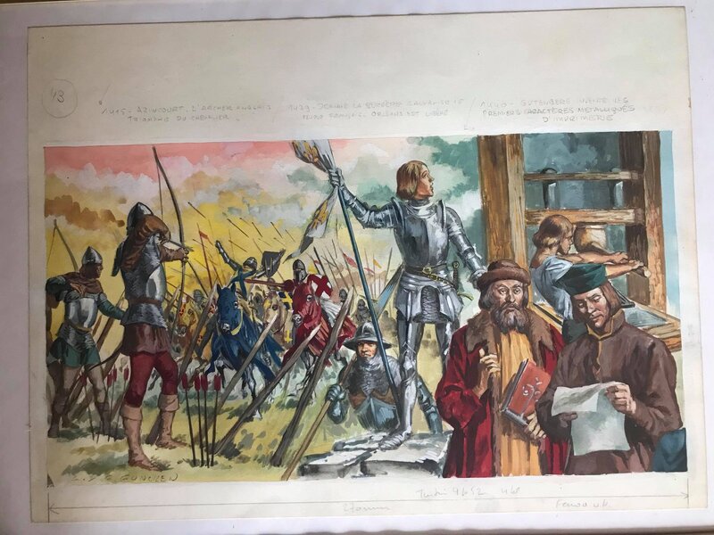 Fred & Liliane Funcken, 1429 - Jeanne d'Arc galvanise le peuple français - Orléans est libéré - Planche originale