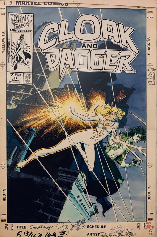 Rick Leonardi, Terry Austin, Cloak and Dagger #6 Cover by Leonardi and Austin - Original Cover