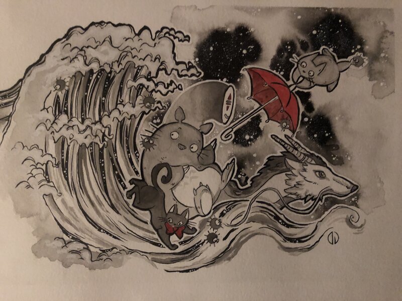 Totoro par Dorothy Granjo - Illustration originale