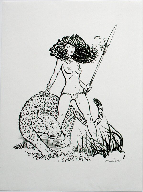 Princesse Amazone by Régis Moulun - Original Illustration