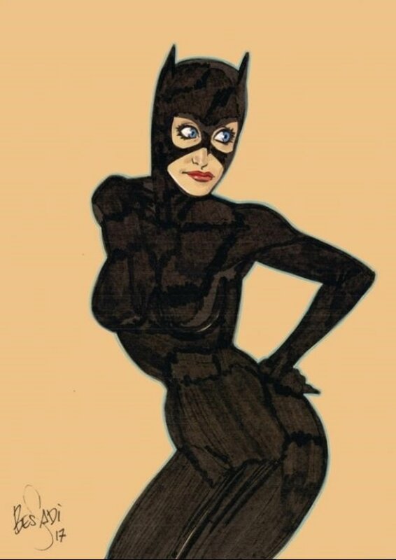 Catwoman by Bruno Bessadi - Original Illustration