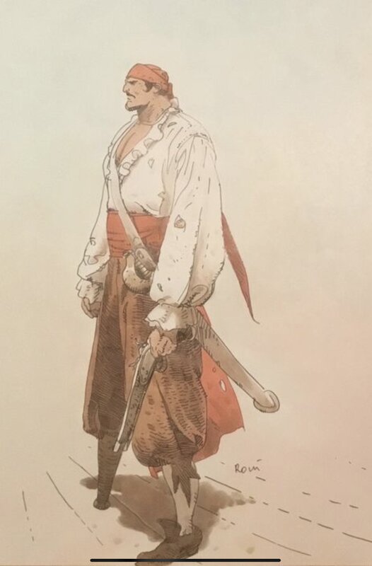 Christian Rossi, Capitaine La Guibole - Illustration originale