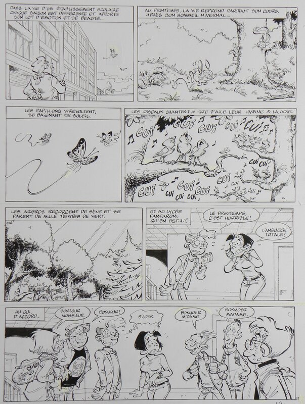 For sale - Les Profs –  »  V’la Le Printemps  » – Simon Léturgie - Comic Strip