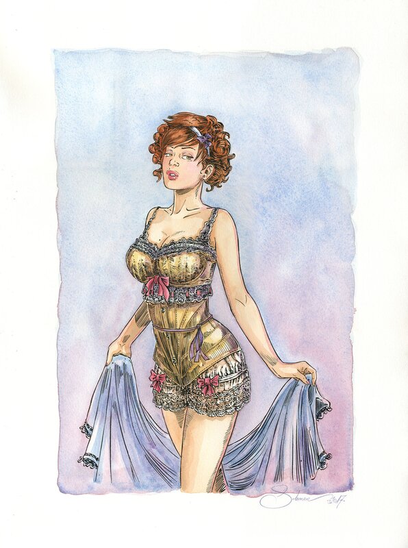 Magot lingerie par Paul Salomone - Illustration originale