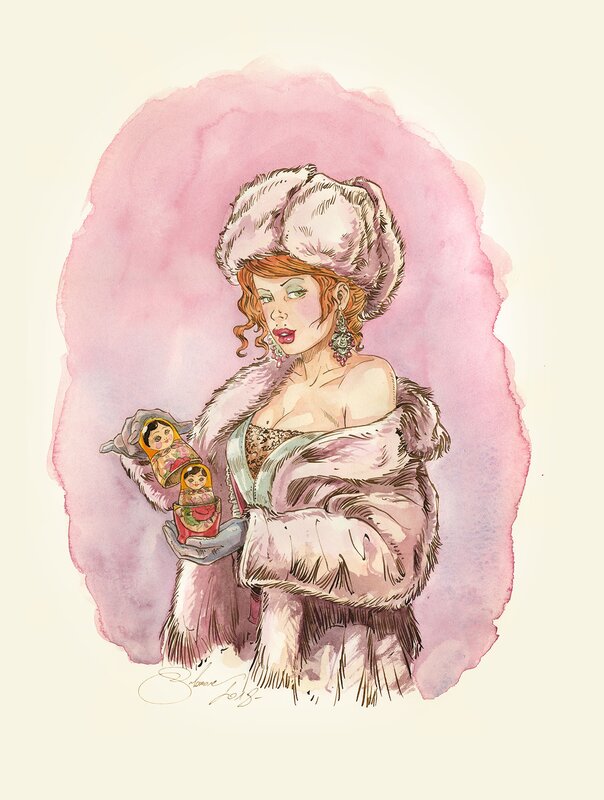 Margot Poupée Russe by Paul Salomone - Original Illustration