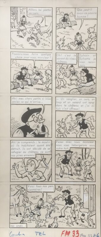 Sylvain et Sylvette par Maurice Cuvillier - Planche originale