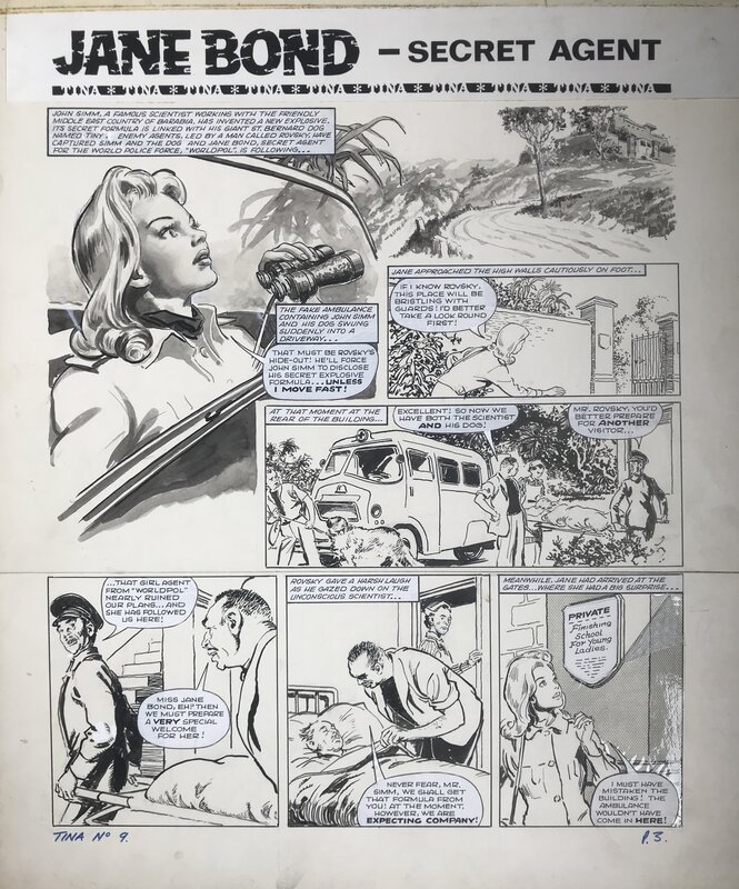 Michael Hubbard, Jane Bond SECRET AGENT - Planche originale