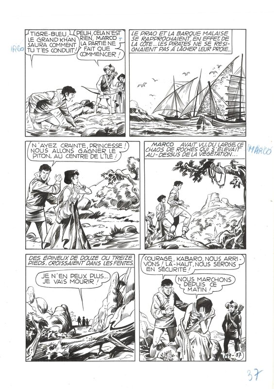 Enzo Chiomenti, Jean Ollivier, Planche de Marco Polo - Planche originale