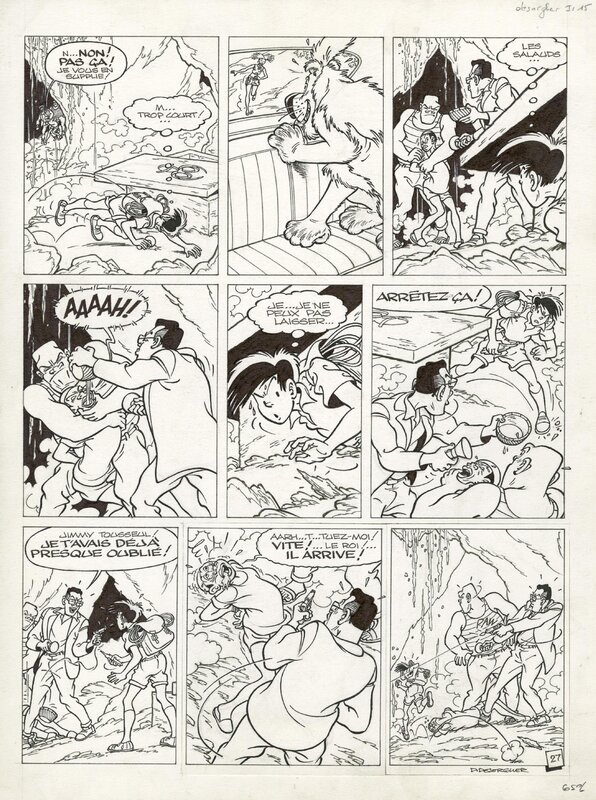 Daniël Desorgher, Stephen Desberg, Jimmy Tousseul : Le Masque de l'esclave – Planche originale - Planche originale