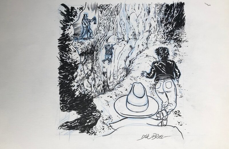 Dick Briel, Professeur La Palme - Labyrinthe londonien - Illustration originale