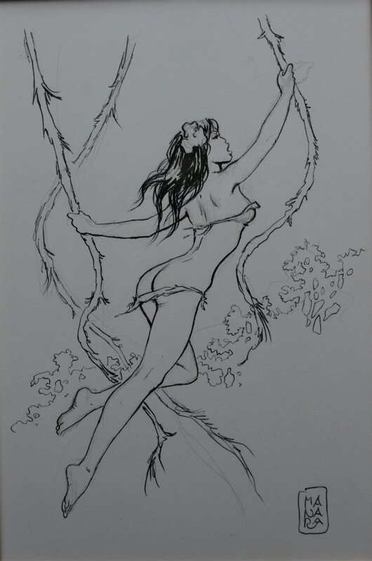 Jungla par Milo Manara - Illustration originale