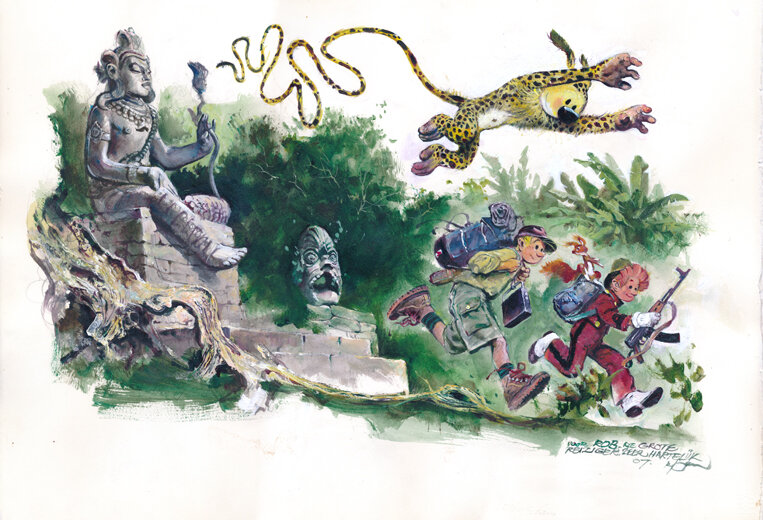 René Follet | 2007 | Hommage à Franquin/Spirou - Illustration originale