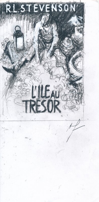 René Follet | 2013 | L'île au trésor: etude couverture (1) - Œuvre originale