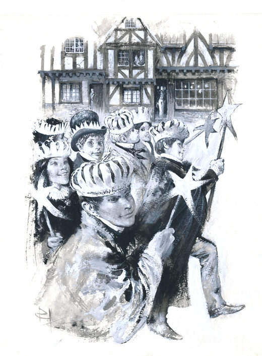 René Follet | 1992 | Les joyeux contes dIngoldsby: Les fetes des roi - Illustration originale