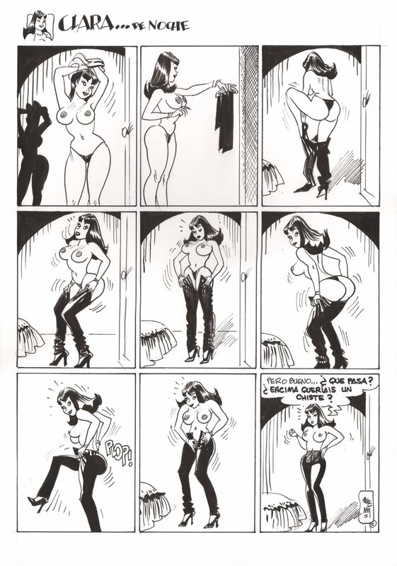 Jordi Bernet, Clara de Noche - Dressing - Planche originale