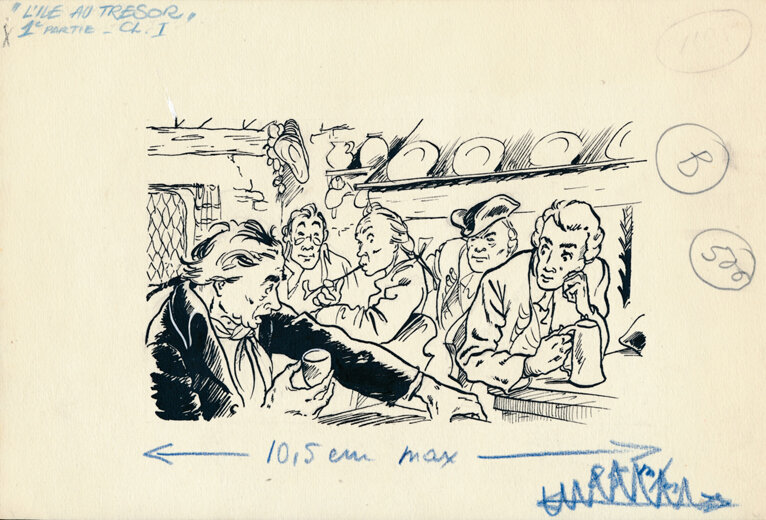 René Follet | 1949 | L’Ile au trésor - Original Illustration