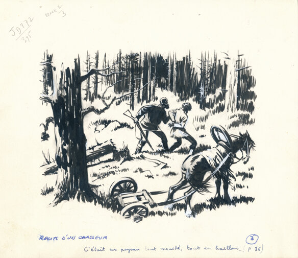 René Follet | 1960 | Récits d’un chasseur 036 - Original Illustration