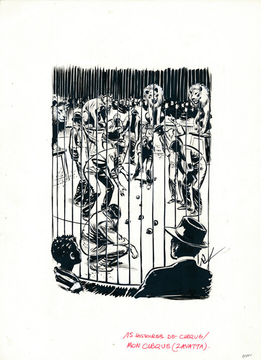 René Follet | 1980 | 15 histoires de cirque: Mon cirque (Zavatta) - Original Illustration