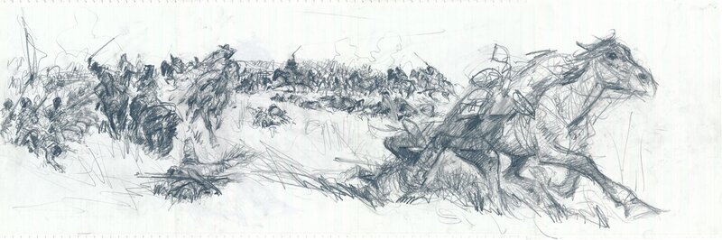 René Follet | 1996 | Bataille de Waterloo - Original art