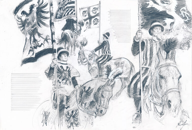 René Follet | 1998 | Ommegang 24-25 - Original art