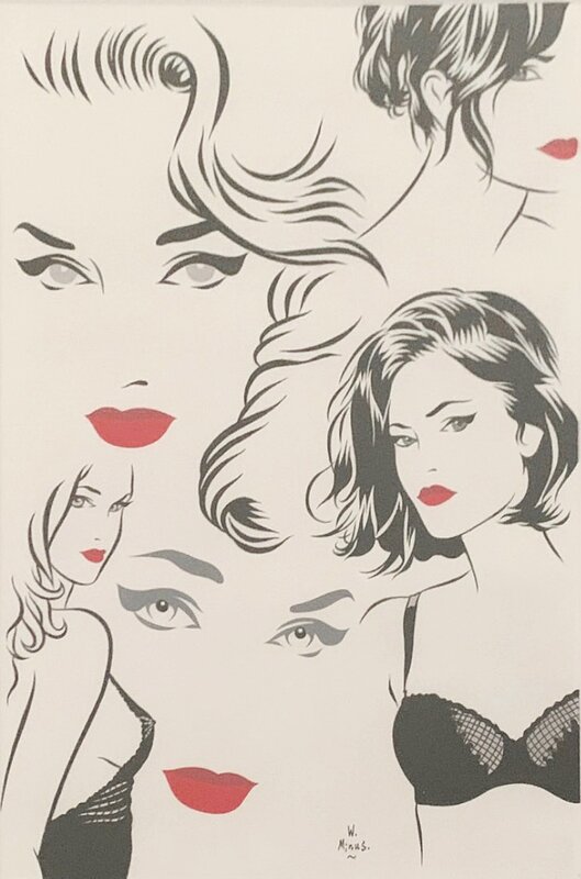 Walter Minus, Norma, Eve, Caprice, Gilda y Julia - Original Illustration