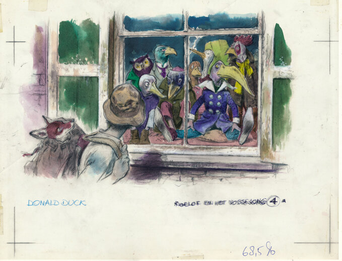 René Follet | 1984 | Donald Duck: Roelof en het vossenjong 4a - Illustration originale