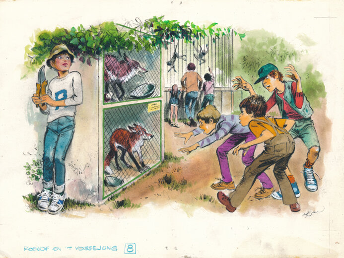 René Follet | 1984 | Donald Duck: Roelof en het vossenjong 8 - Original Illustration