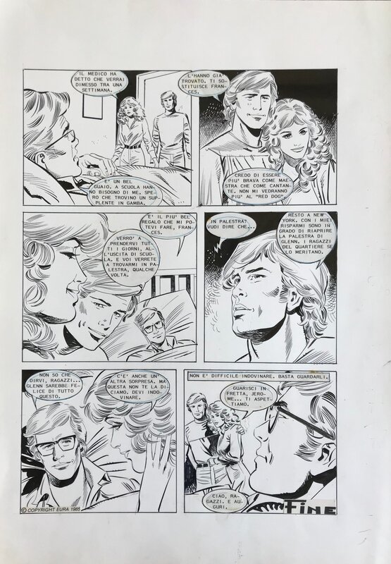 Giuseppe Cicio, L'angelo del quartiere - planche de fin - Planche originale
