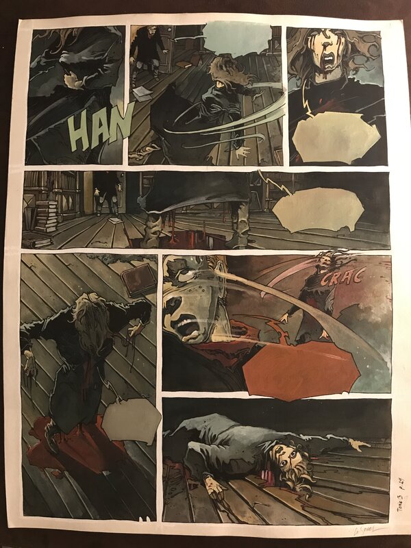 En vente - Guillaume SOREL l’ile des morts planche 29 tome 3 - Planche originale