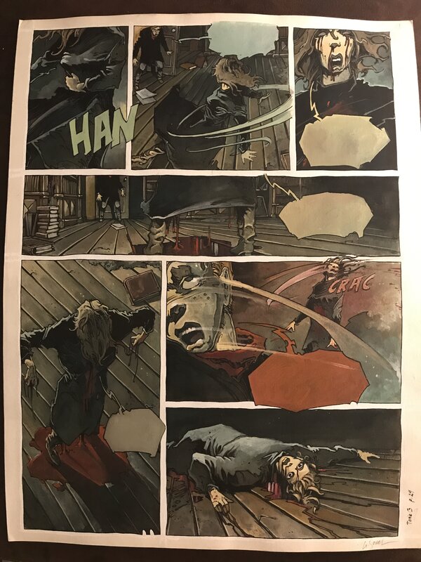 Guillaume SOREL l’ile des morts planche 29 tome 3 - Planche originale