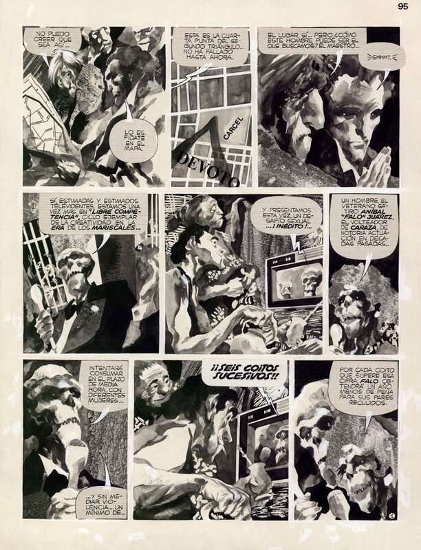 Perramus p95 par Alberto Breccia, Juan Sasturain - Planche originale