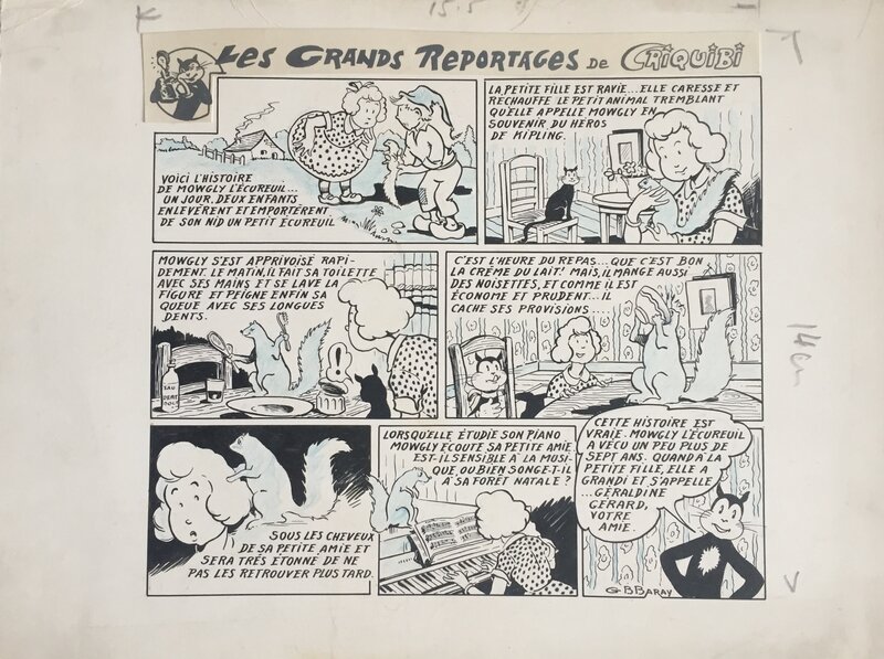 G.B. Baray, Les Grands Reportages de Criquibi - Planche originale