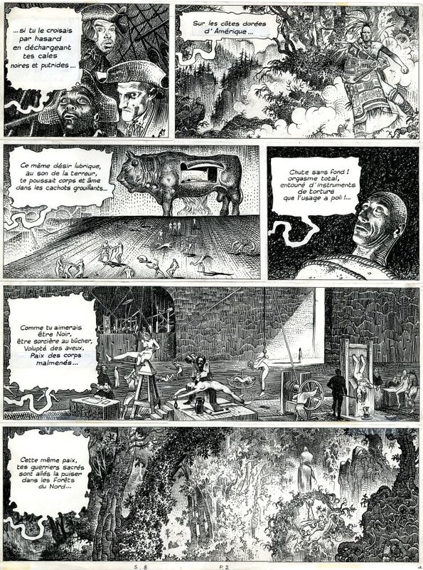 Jour de colère par Milo Manara - Planche originale