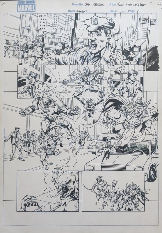 The Avengers par John Charles, Julien Hugonnard-Bert - Planche originale