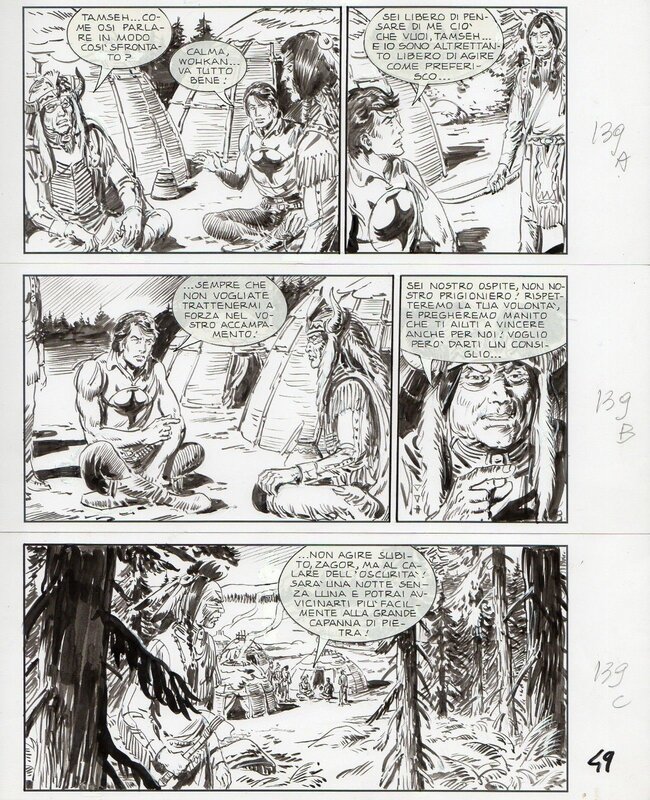 Zagor pl 139 par Fergal - Planche originale