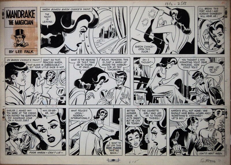 Fred Fredericks, Lee Falk, Mandrake le magicien - Planche originale