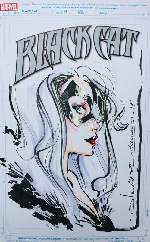 Black Cat by Olivier Coipel, Laura Martin - Original Illustration