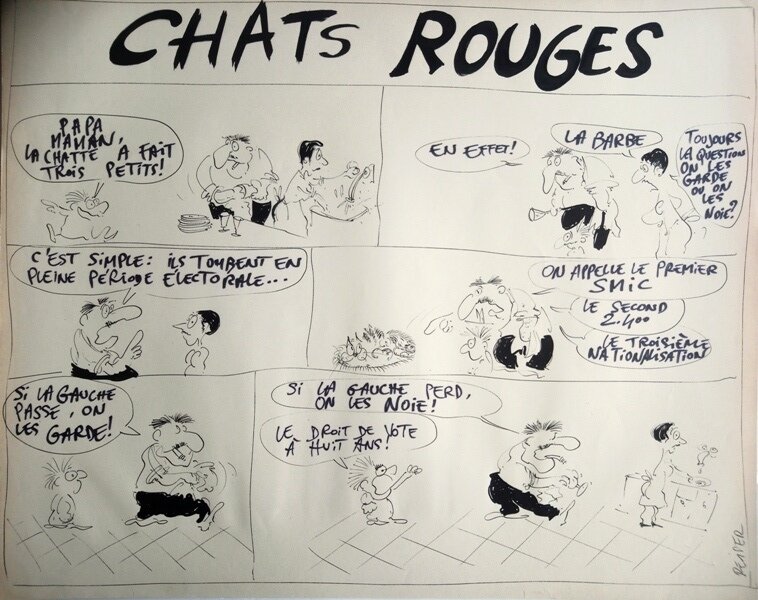 Les chats par Jean-Marc Reiser - Planche originale