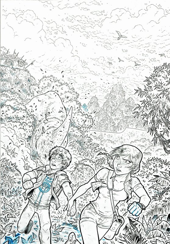 Siteb, Editions Soleil - Couverture - Les Rescapés d'Eden - Couverture originale