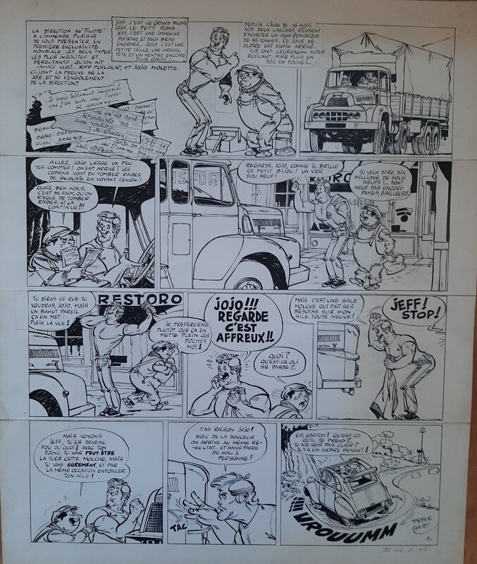 Peter Glay, Jeff Poilour et Jojo molette - Comic Strip
