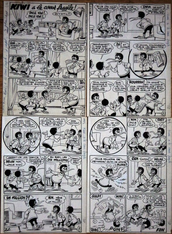Roger Médina, Kiwi a le coeur fragile - histoire complète en 4 planches - Comic Strip