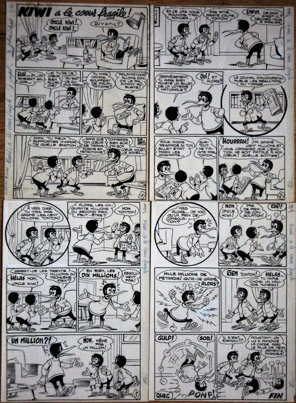 Roger Médina, Kiwi a le coeur fragile - histoire complète en 4 planches - Comic Strip