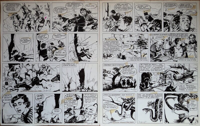 Pierre Dupuis, Octave Joly, Marco Polo - le mystère du dragon noir pl 12 et 13 - Comic Strip