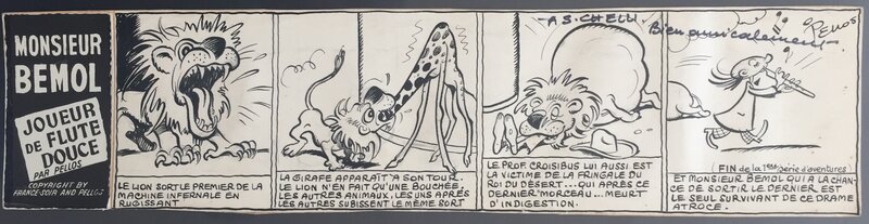 Monsieur Bémol par René Pellos - Planche originale
