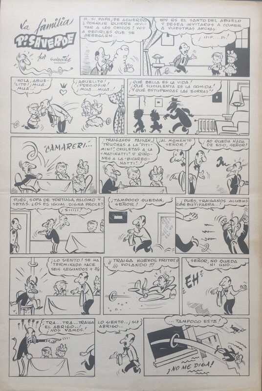 Ramón Sabatés, La Familia Pisaverde - Comic Strip
